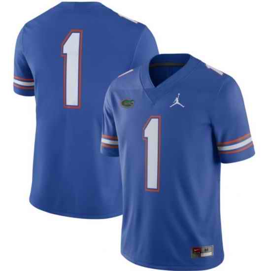 Men's Jordan Brand #1 Royal Florida Gators Game Jersey